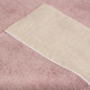 Coppia asciugamani spugna colore rosa dust con bordo in lino sabbia