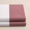 Parure lenzuola cotone pelleovo bordo raso di cotone rosa dust