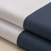 Parure lenzuola cotone pelleovo bordo raso di cotone blu