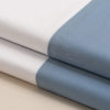 Parure lenzuola cotone percalle con bordo raso di cotone avio