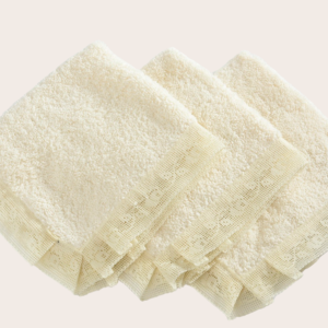Set di asciugamanini per ospiti spugna e merletto
